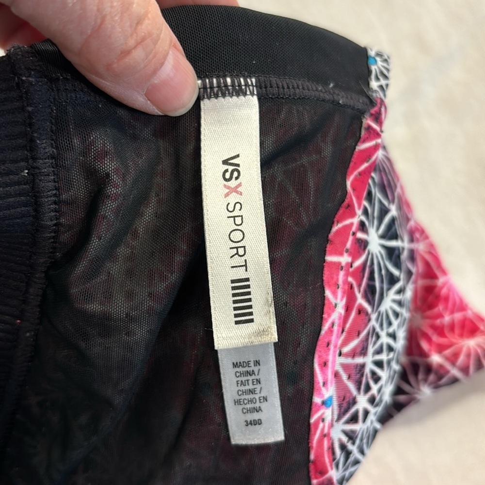 VSX Sport Women Sports Bra Multicolor Crossback Pullover Adjustable Strap 34DD - Picture 8 of 10